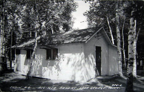 Cabin at Ric-illa Resort, Lake George Minnesota, 1940's