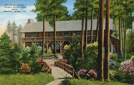 Douglas Lodge, Itasca State Park, 1940's
