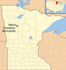 Location of Itasca Township Minnesota