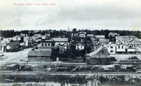 General view, Lake Park Minnesota, 1910's