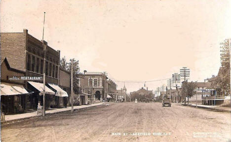 Main Street, Lakefield Minnesota, 1911
