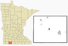 Location of Lakefield, Minnesota