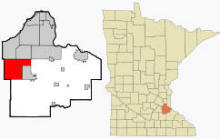 Location of Lakeville Minnesota