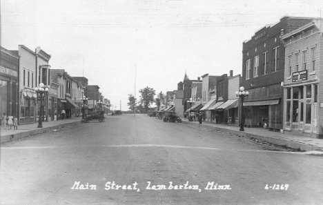 Street scene, Lamberton Minnesota, 1910's