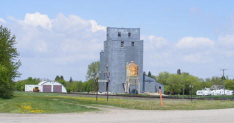 Grain elevator and railroad tracks, Lancaster Minnesota, 2008