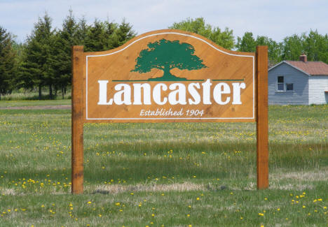 Welcome Sign, Lancaster Minnesota, 2008