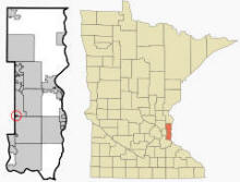 Location of Landfall, Minnesota