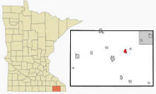 Location of Lanesboro, Minnesota