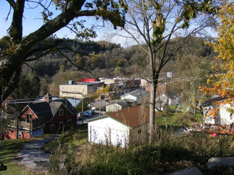 Birds eye view of Lanesboro from Church Hill, 2009