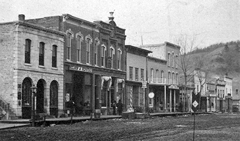 View of street in Lanesboro Minnesota, 1885