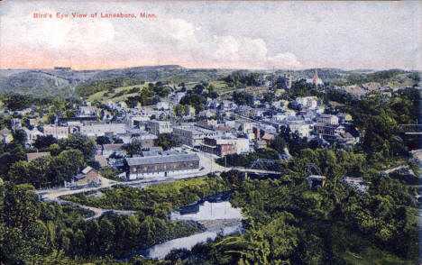 Birds eye view of Lanesboro Minnesota, 1909