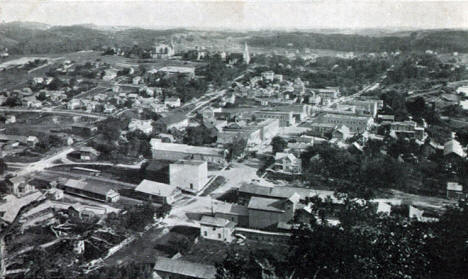 Birds eye view of Lanesboro Minnesota, 1907