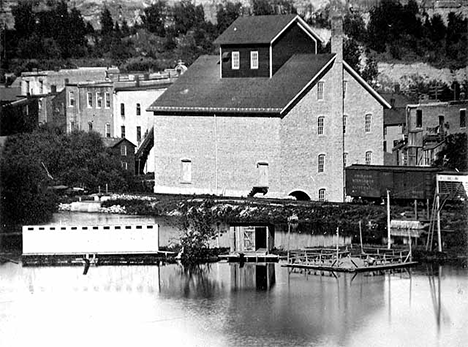 View of Lanesboro showing millpond, 1911