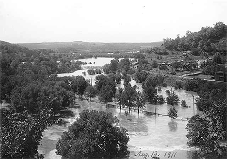 Root River flood, Lanesboro Minnesota, 1911