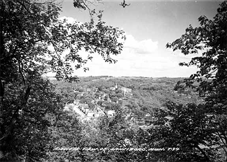Bird's-eye view of Lanesboro Minnesota, 1952