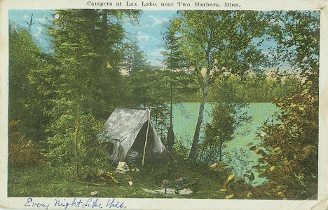 1922 Postcard from Lax Lake Minnesota