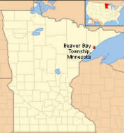 Location of Beaver Bay Township Minnesota