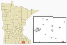 Location of Le Roy, Minnesota