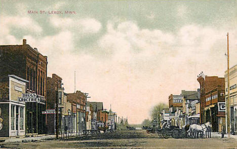Main Street, Leroy Minnesota, 1900's