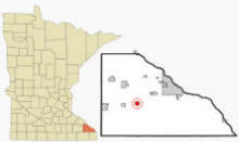 Location of Lewiston, Minnesota