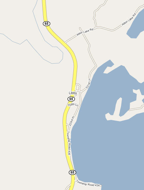 Map of the Libby Minnesota area