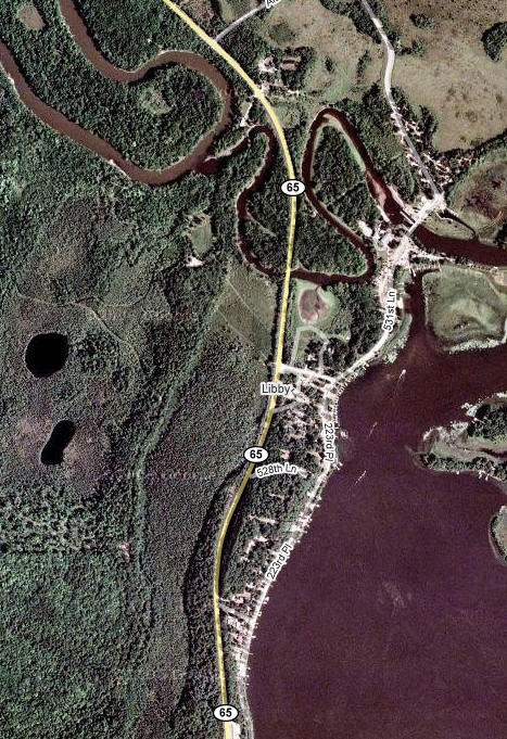 Aerial photo of the Libby Minnesota area