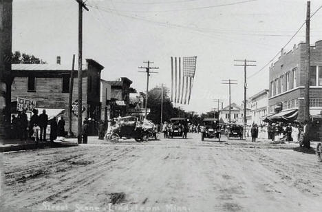 Street scene, Lindstrom Minnesota, 1922