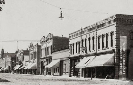 Sibley Avenue, Litchfield Minnesota, 1910's