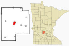 Location of Litchfield, Minnesota