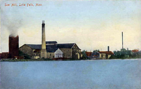 Saw Mill, Little Falls Minnesota, 1908