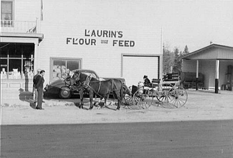 Laurins Flour and Feed, Littlefork Minnesota, 1937