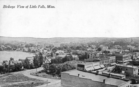 Birds eye view, Little Falls Minnesota, 1914