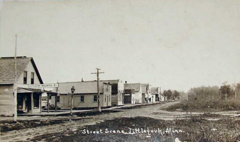 Street scene, Littlefork Minnesota, 1910?