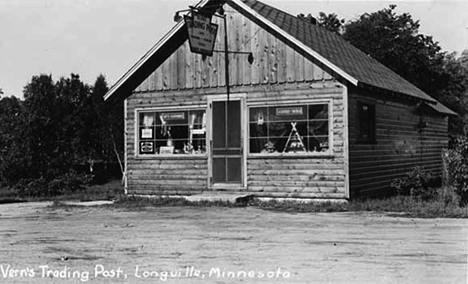 Vern's Trading Post, Longville Minnesota, 1930