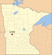 Location of Lowry Minnesota