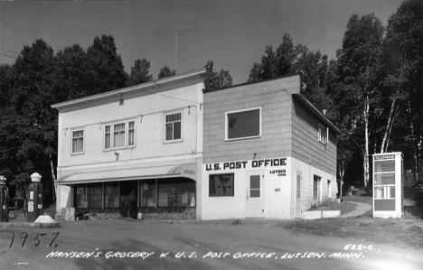 Hansen's Grocery and US Post Office, Lutsen Minnesota, 1957