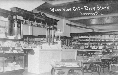 West Side City Drug Store, Luverne Minnesota, 1910
