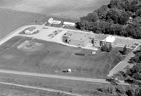 Aerial view, School, Lyle Minnesota, 1963