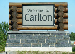 Carlton Minnesota Welcome Sign
