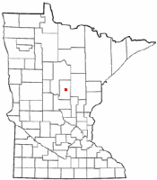 Location of Ironton, Minnesota