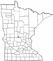 Location of Upsala, Minnesota