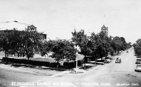 St. Michaels Church and School, Madison Minnesota, 1930's