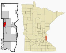 Location of Mahtomedi Minnesota