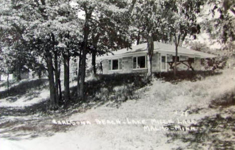 Carlsona Beach Resort on Lake Mille Lacs, Malmo Minnesota, 1950's