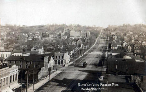 Birds eye view, Mankato Minnesota, 1910's