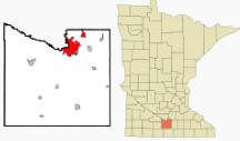 Location of Mankato Minnesota