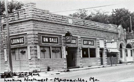 Fifth and Main looking northwest, Mantorville Minnesota, 1976