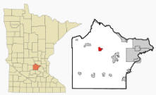 Location of Maple Lake, Minnesota