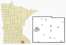 Location of Mapleview, Minnesota