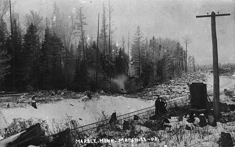 Operations of the Hill Mine at Marble Minnesota, 1908